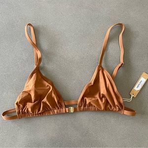 SKIMS JELLY SHEER TRIANGLE BRALETTE COPPER | Small